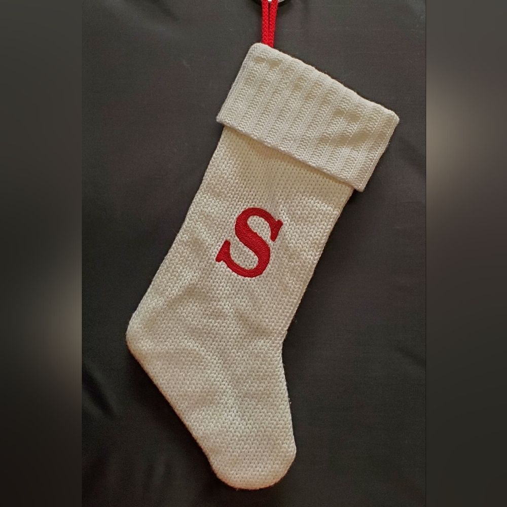 Knitted White Christmas Initial Stocking WonderShop at Target